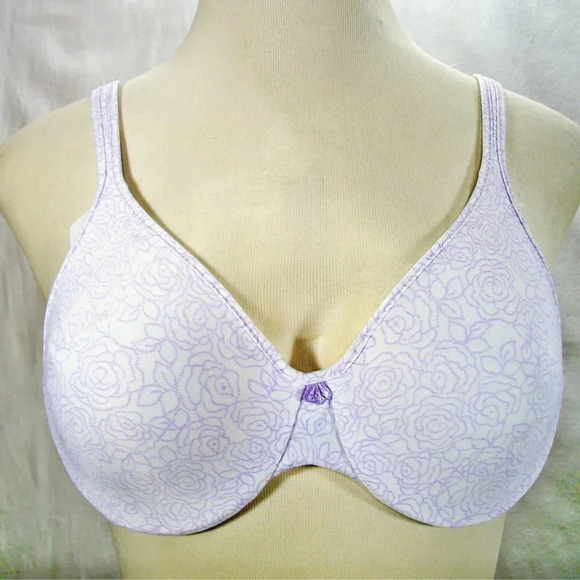 40DD Bali 3383‎ Passion For Comfort Underwire Bra Lavender Floral NWT - Picture 5 of 12